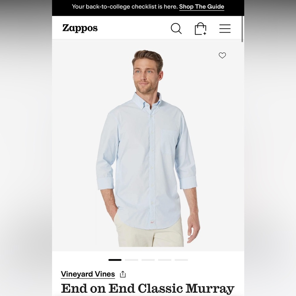 Vineyard Vines Men's End to End Classic Murray Shirt. Color is Jake Blue
